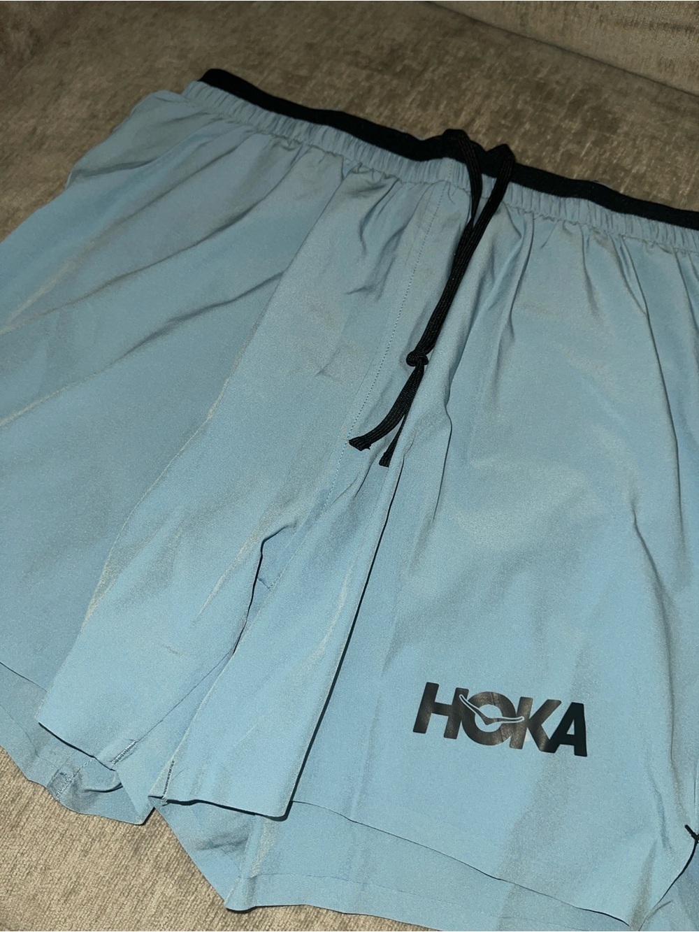 Hoka light blue small shorts